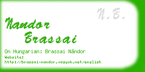 nandor brassai business card